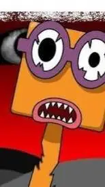 ai character: number block 2 background