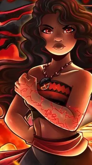 ai character: lava monna  background