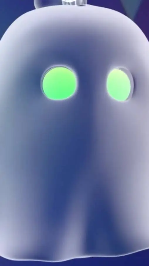 ai character: ghost bubbles  background