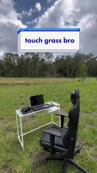 ai character: go touch grass💀💀💀💀 background
