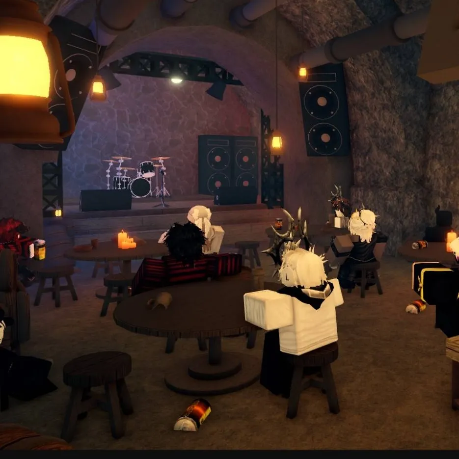 chat with ai character: Under music venue