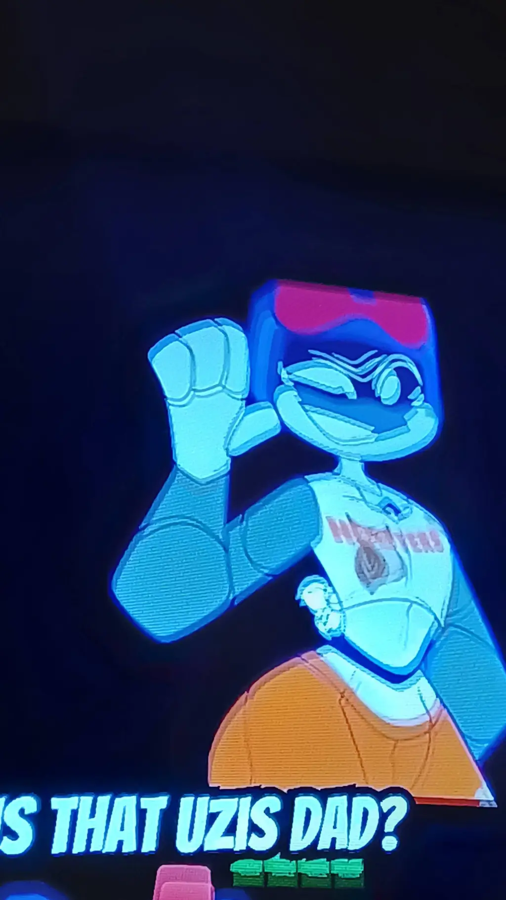 ai character: DAD.  uzi background