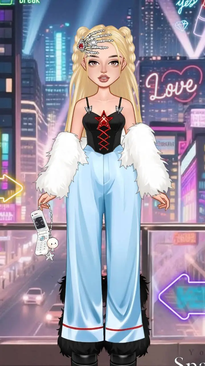ai character: girl background
