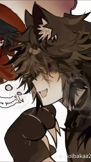 ai character: doggy/wolf azure 😼 background