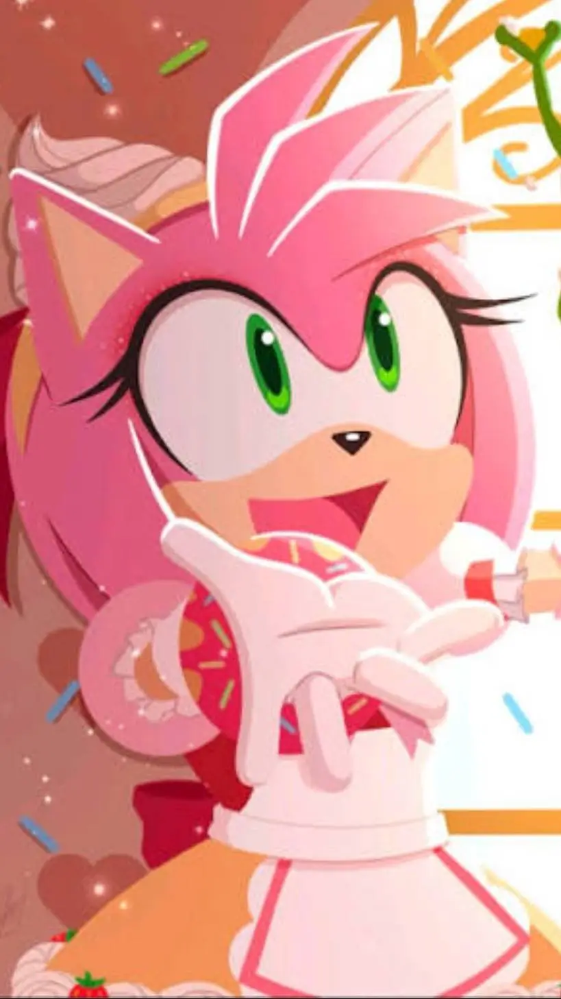 ai character: amy at a bakery background
