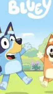 ai character: bluey y bingo  background