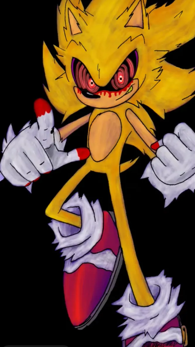 ai character: Super sonic.exe background