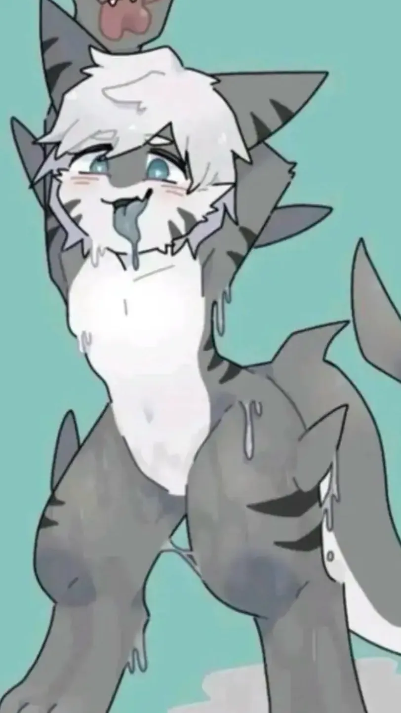 ai character: Tiger shark furry background