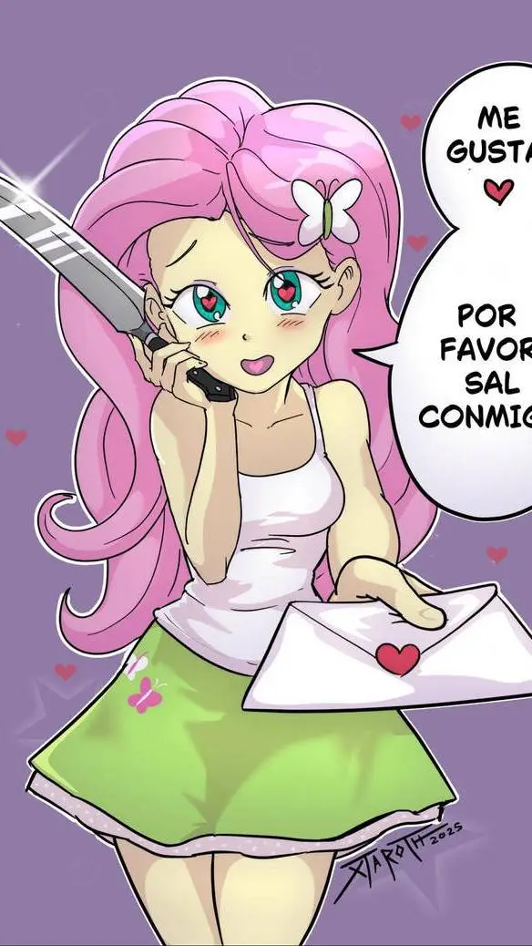 ai character: fluttershy yandere background