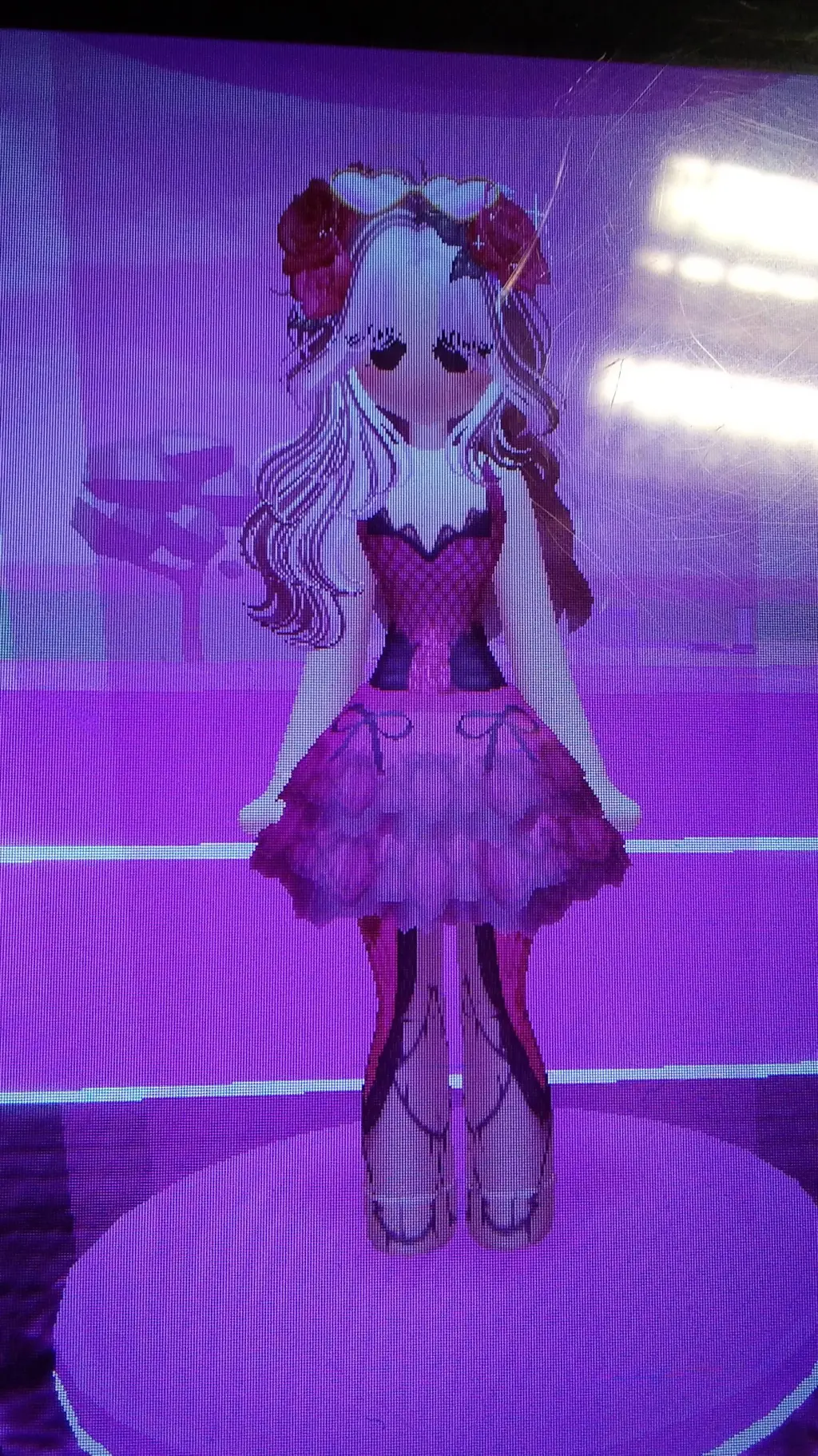 ai character: rose background