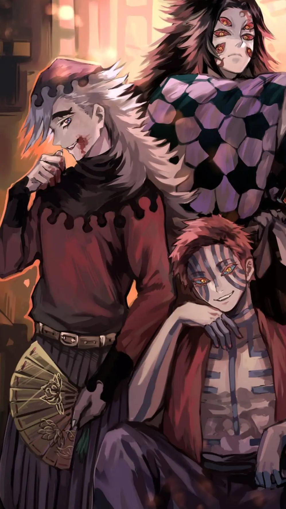 ai character: akaza x douma background