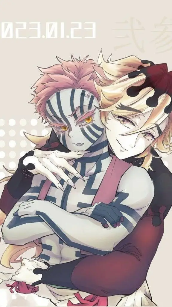 ai character: Douma x akaza background