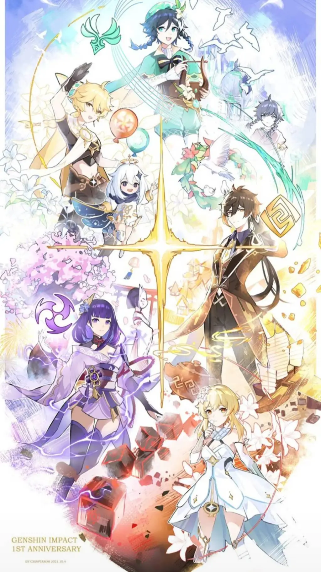 ai character: genshin impact  background