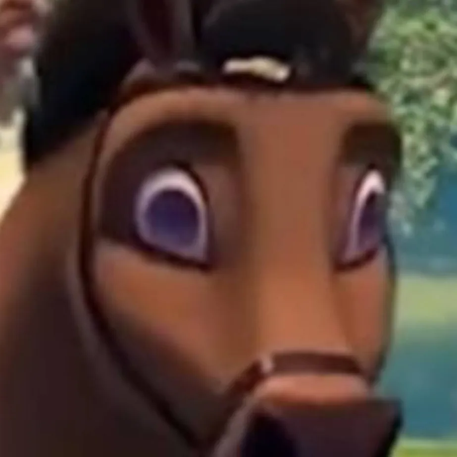 chat with ai character: Ugly azz horse