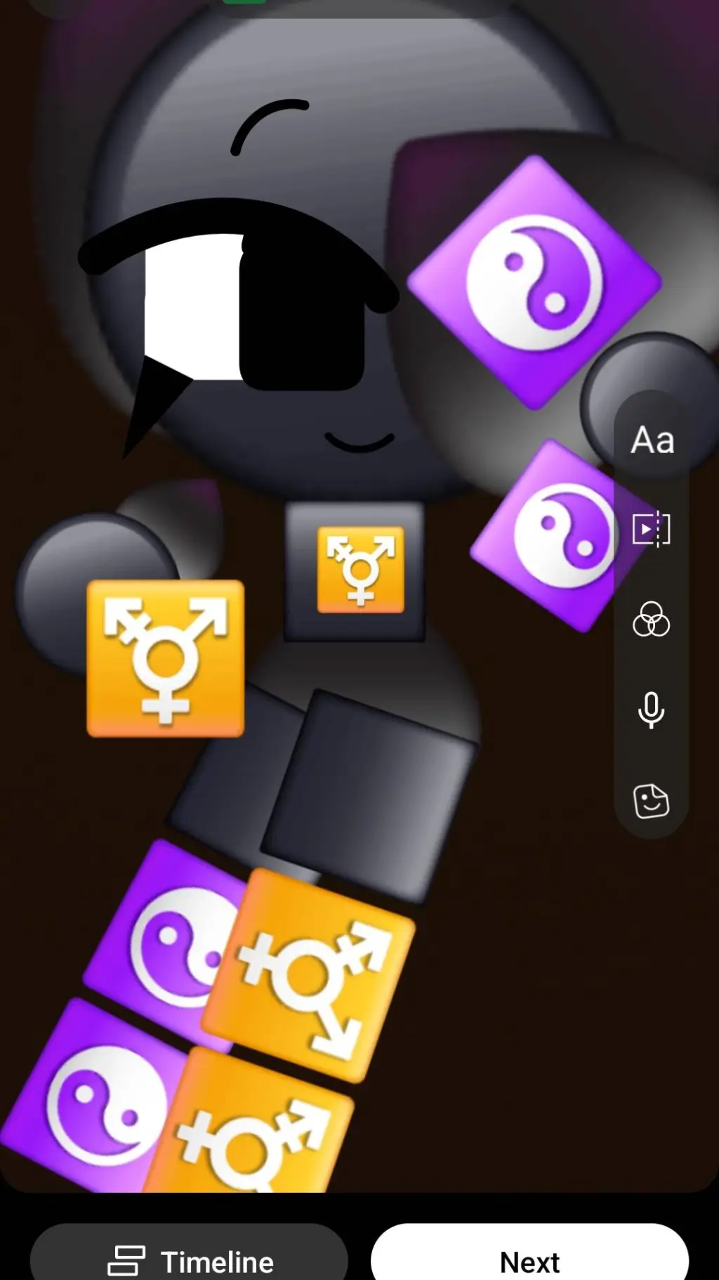 ai character: 🖤 background