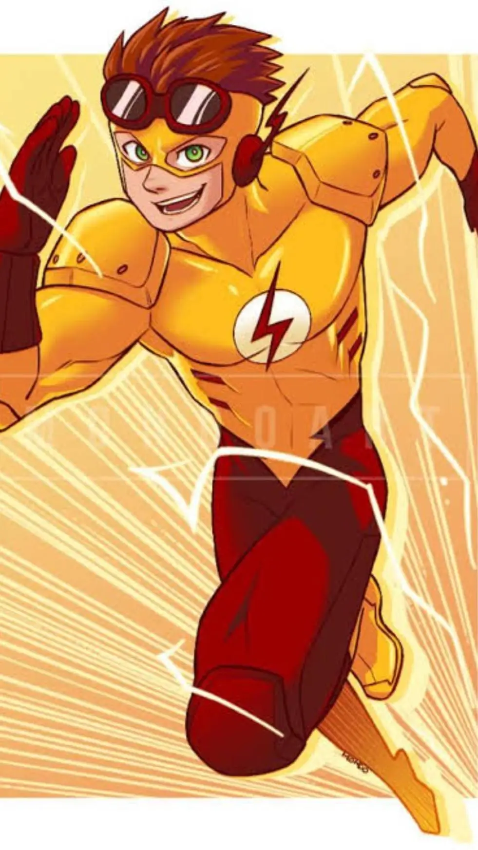 ai character: kid flash  background