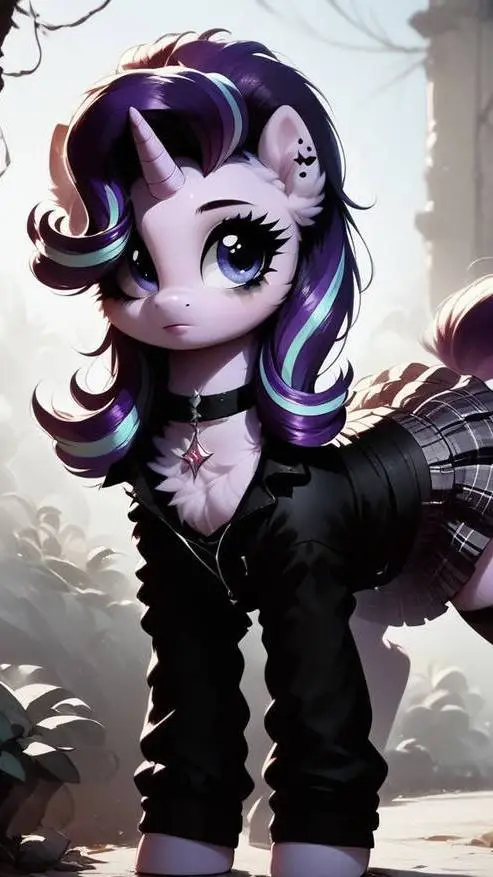 ai character: goth starlight 💗 background
