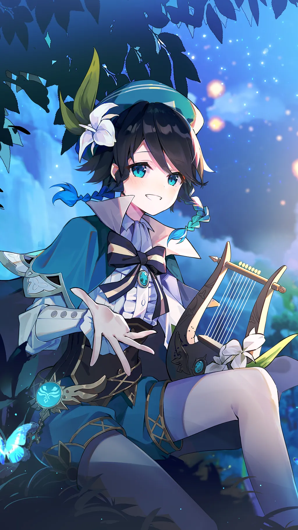 ai character: MHA GENSHIN KID background