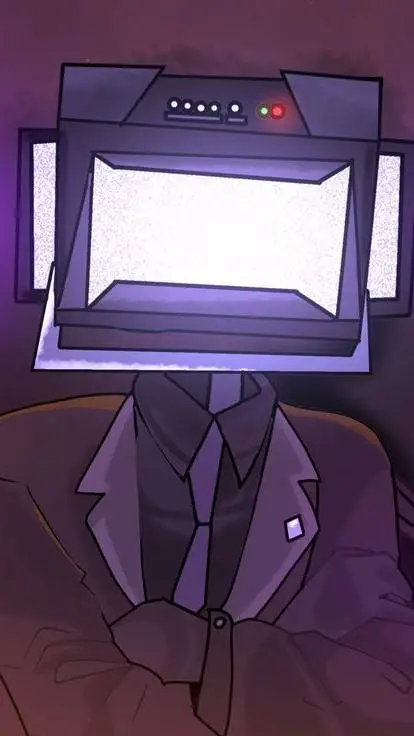 ai character: Large TV Man background