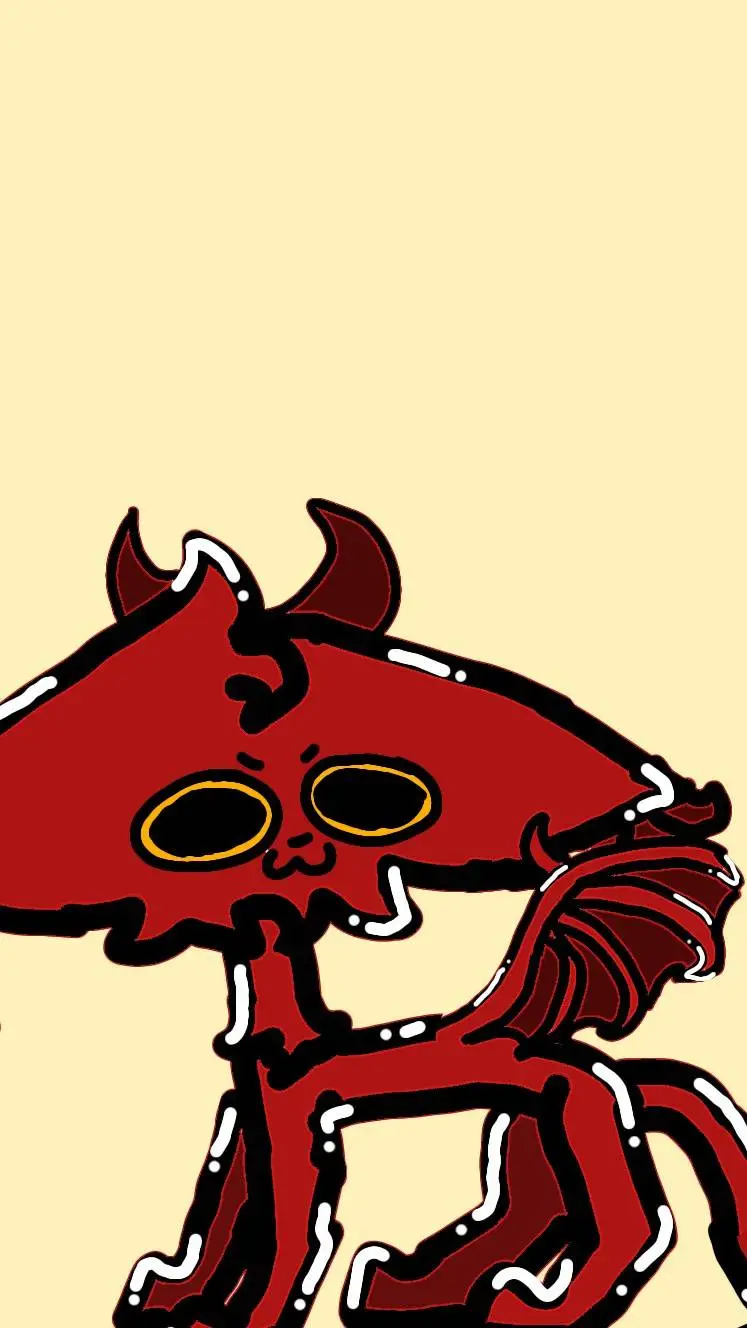 ai character: shiny devil cat background