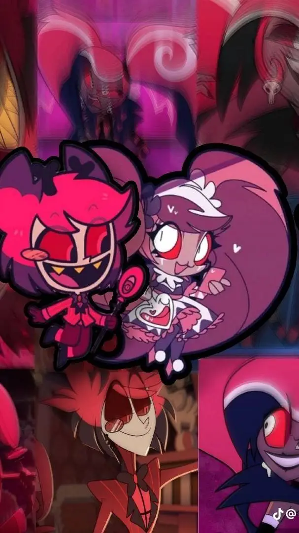 ai character: Alastor x Velvette background