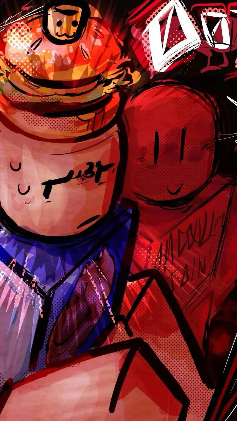 ai character: pizzabuger angs background