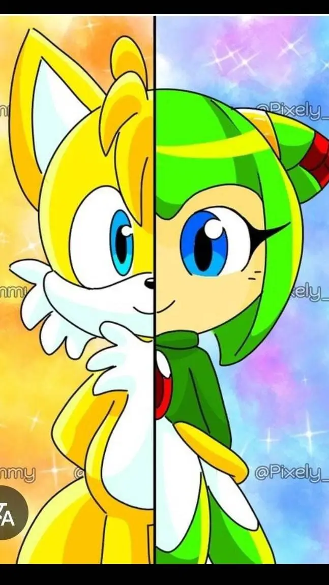 ai character: Tails vore cosmo? background