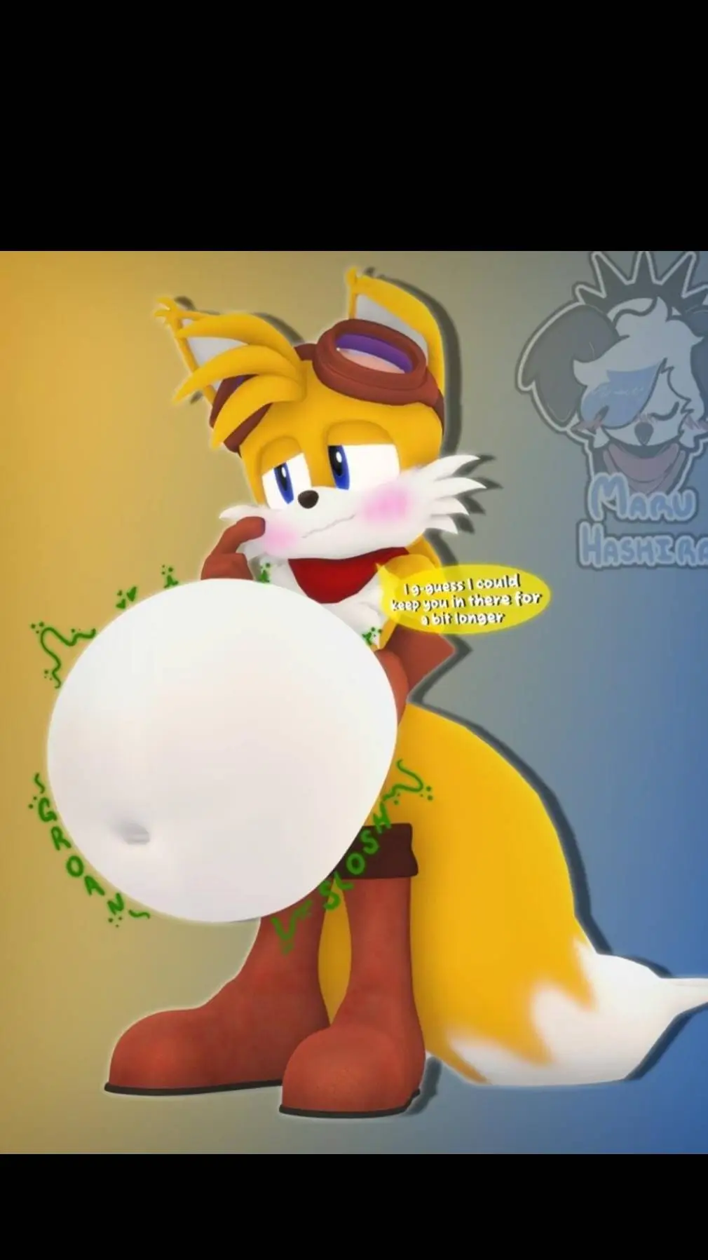 ai character: Tails vore cute :3 background