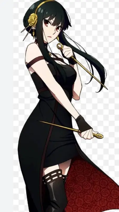 ai character: yor forger  background
