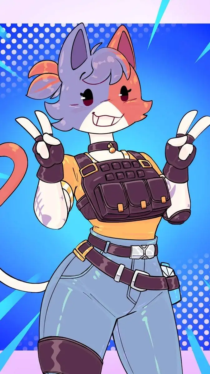 ai character: Cate meowdy  background