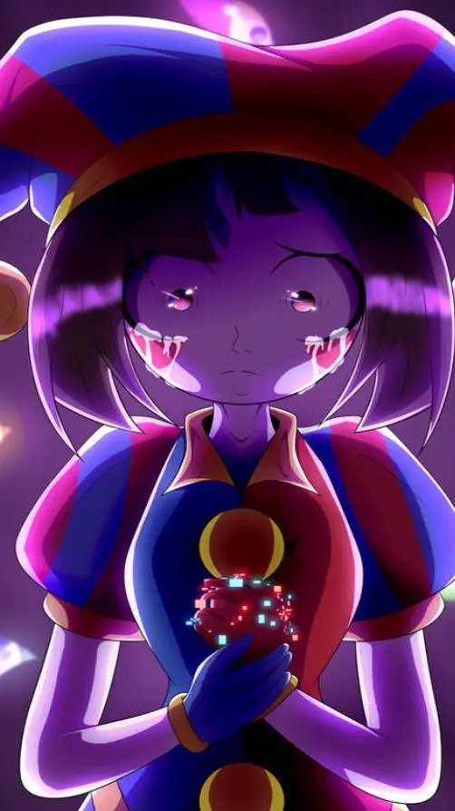 ai character: abstracted pomni  background