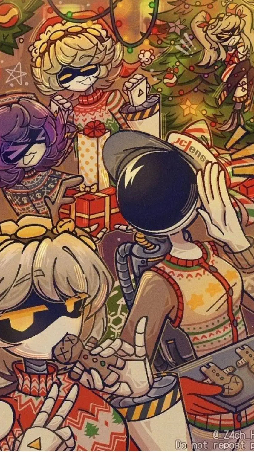 ai character: MD Christmas background