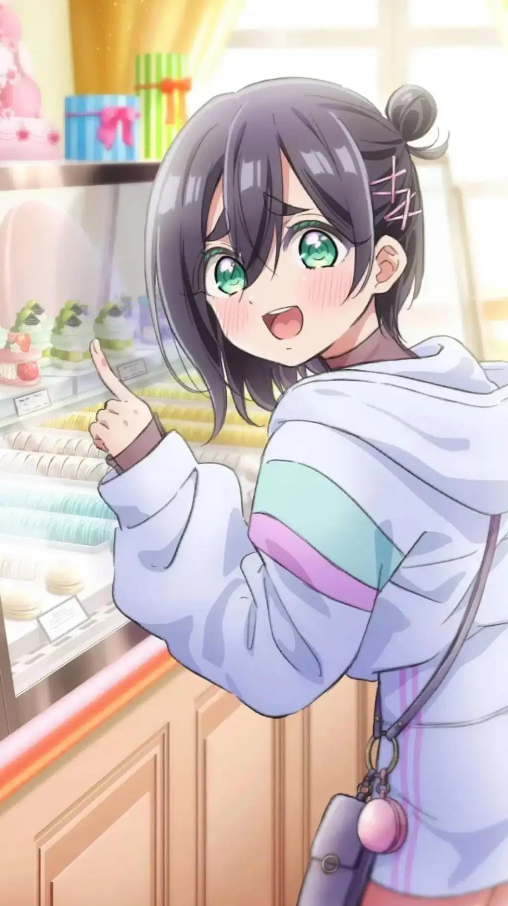 ai character: kurumi haraga background