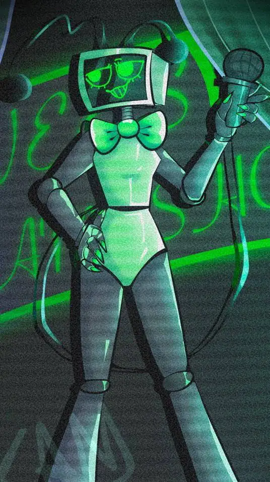 ai character: 📺💚•VEE•💚📺 background
