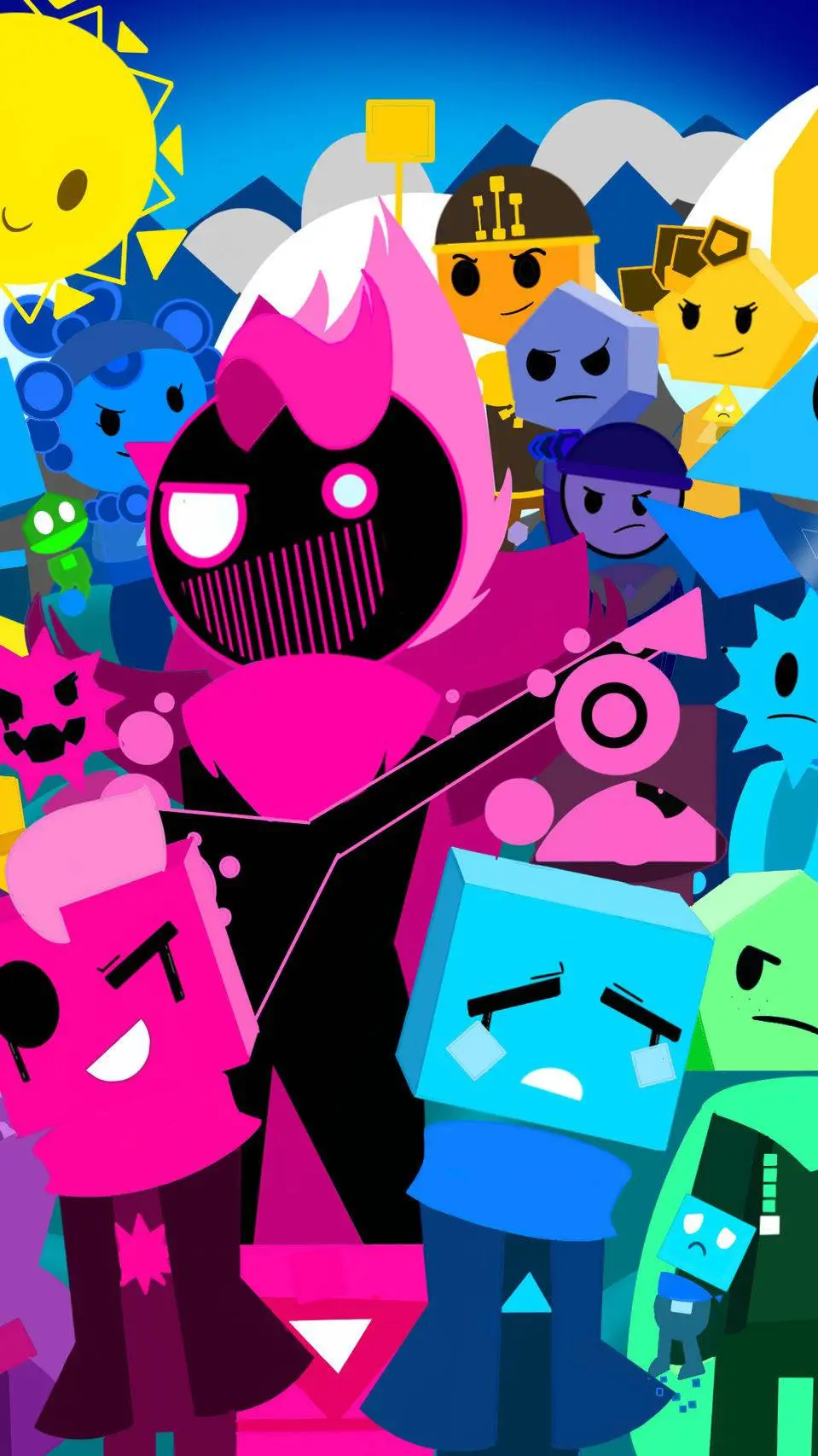 ai character: 🔺PINK CORRUPTION🔷 background