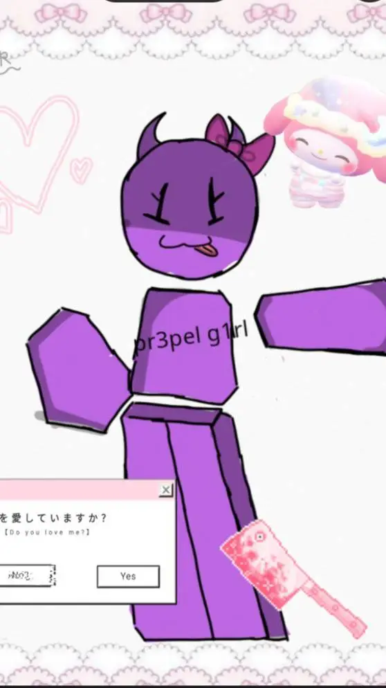 ai character: pr3pel g1rl💜 background