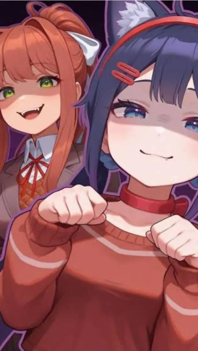 ai character: Mita e Monika  background