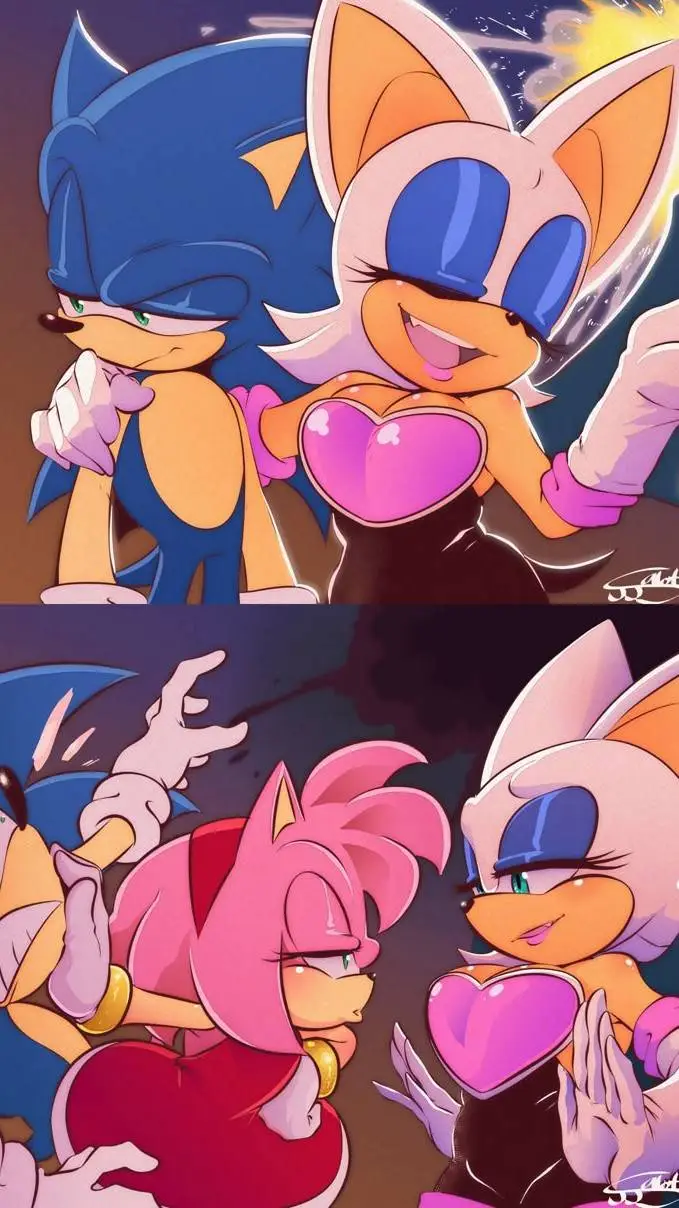 ai character: sonic and rouge background