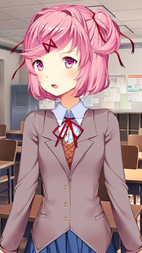 ai character: {♡Natsuki◇}DDLC background