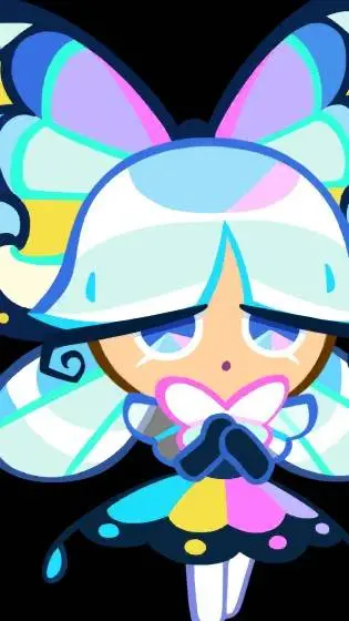 ai character: sugar glass cookie background