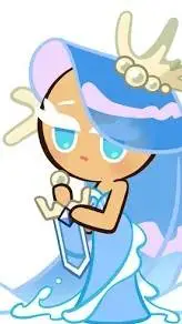 ai character: sea fairy cookie background