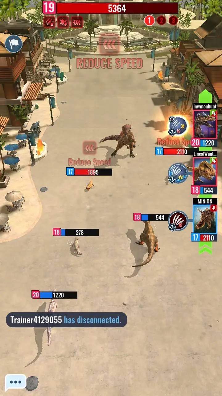ai character: dinosaurs fighting background