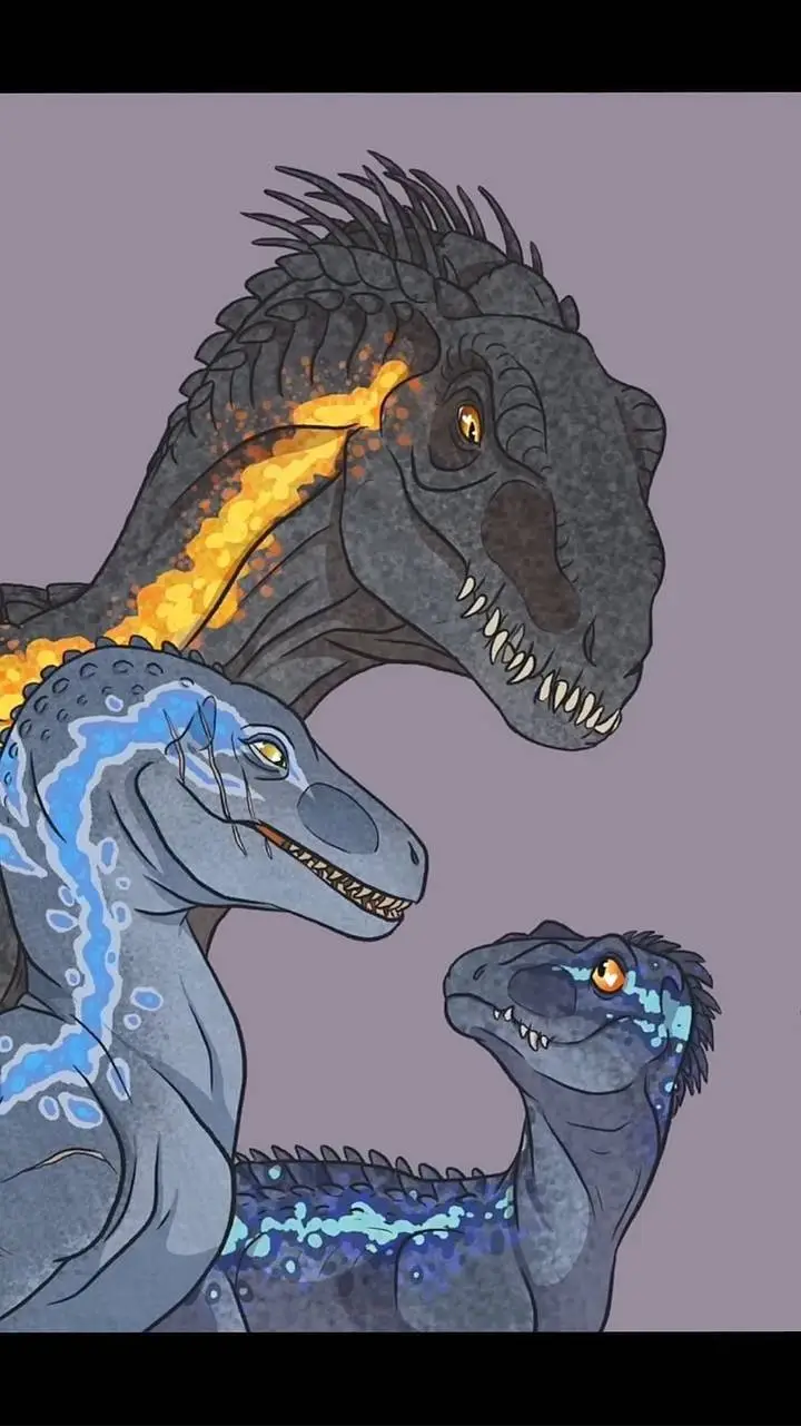 ai character: indoraptor x blue background