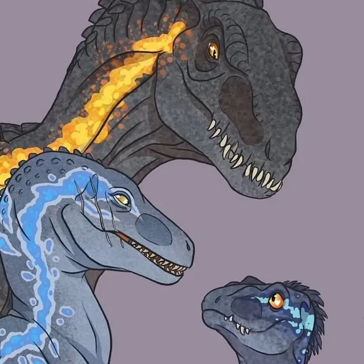chat with ai character: indoraptor x blue