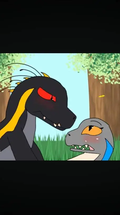 ai character: blue x indoraptor  background