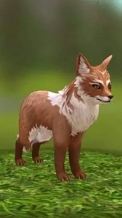 ai character: rare baby fox background