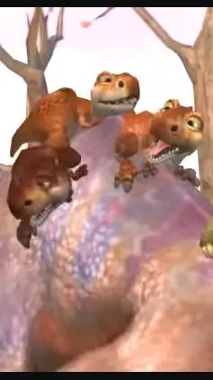 ai character: baby T-Rex and Mom background