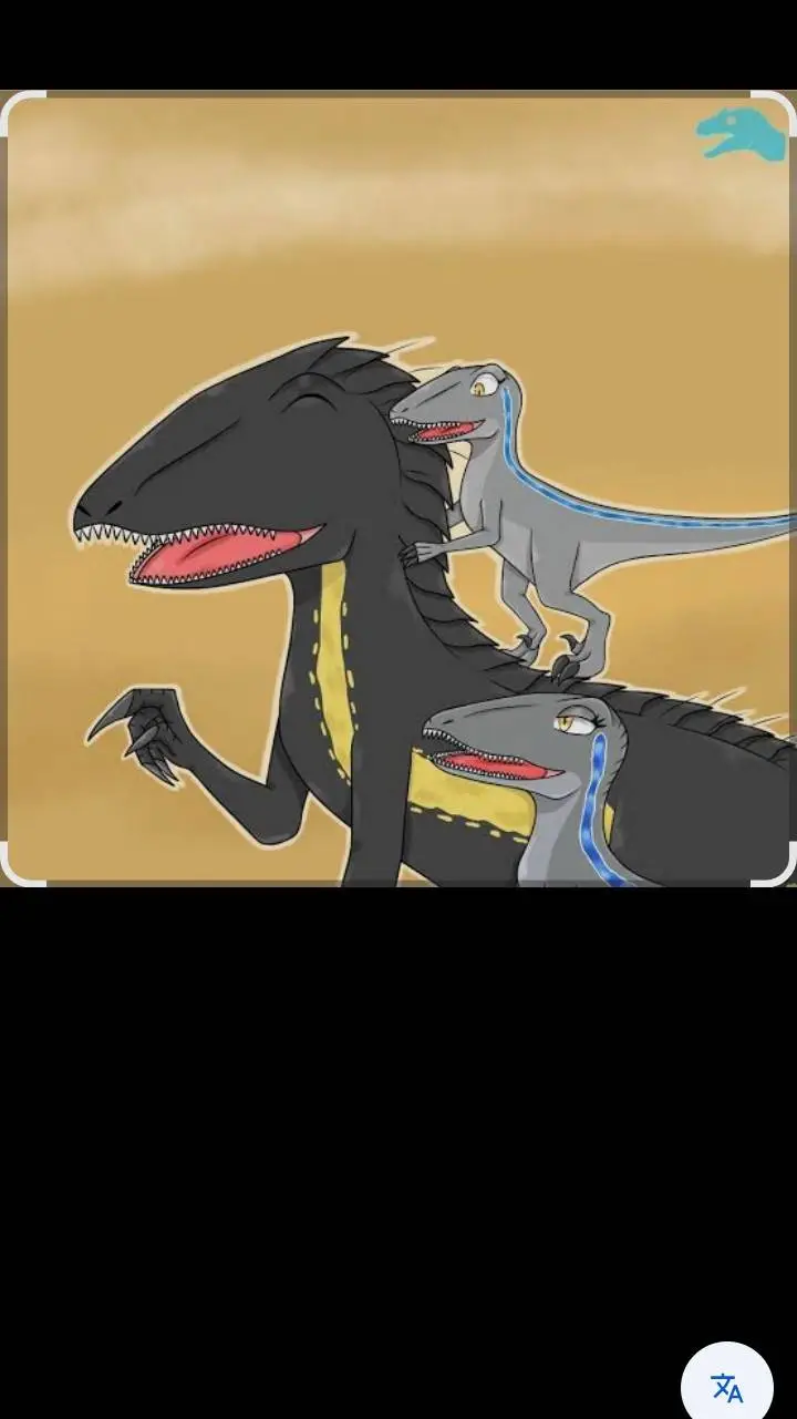 ai character: blue x indoraptor  background
