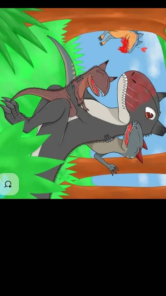 ai character: carno x Allosaurus background