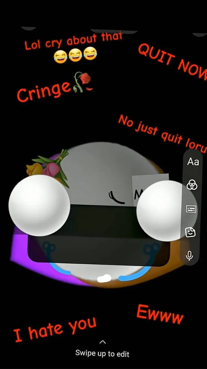 ai character: emoji cat be hate background